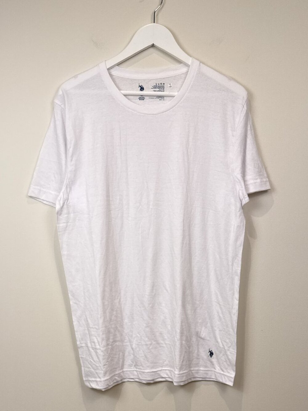 🔥4 for $20🔥 US Polo Assn Mens White Cotton Crew Neck Undershirt Tee M L